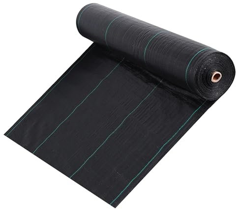 simpa Weed Control Black Membrane Fabric. Effective Weed Prevention - Size 1m x 100m 100GSM.