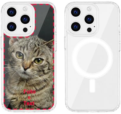 MXCUSTOM Personalisierte Handyhülle für Apple iPhone 14 Pro, Benutzerdefiniert Hülle mit Eigenem Foto Bild Text Schutzhülle [Weicher Polsterstoßfänger + Harter Rückseite] (HMC-CR-P1)