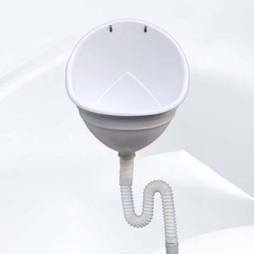 Deror Plastic Urinals Male Waterfree Urinals with Hose,Large Outdoor Camping Public Toilet Wall Urinal Diverter, Wall-Mounted Plastic Bathroom Splash-Proof Flush Urinals Composting Toilet