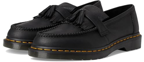 Dr. Martens Unisex Adrian Yellow Stitch Leather LoafersLoafer