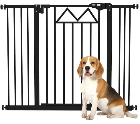 PawHut, Barrera de Seguridad para Perros Extensible 74-100 cm, Negro