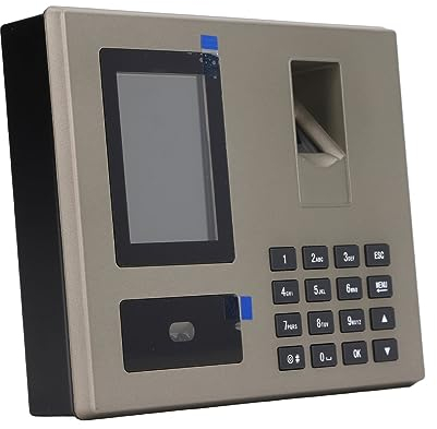 Biometrische Zeiterfassung, Biometrisches Fingerabdruck-Anwesenheitsgerät mit Gesichtserkennung, PIN-Eingabe 100-240 V für Mitarbeiterzeit, Stechuhren (EU-Stecker)