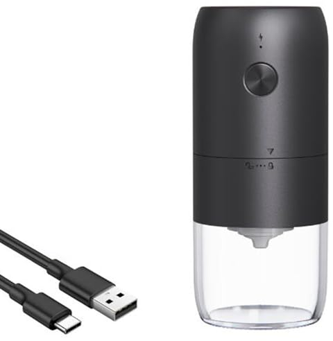 Zjyufy Coffee Grinder, Electric Burr Coffee Grinder, Portable Coffee Bean Grinder with Multi Grind Settings, USB Cable and Cleaning Brush