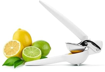 Chef'n FreshForce Lemon Squeezer Citrus Juicer, Premium Quality, Max Extraction, Baking White