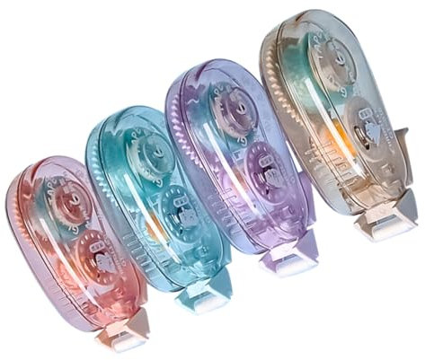 FUNOMOCYA Handliches Doppelseitiges Klebeband 4 Stück Transparent Mit Abroller Klebepunkte Für Scrapbooking Selbstgemacht Vielseitig Einsetzbar Für Basteln Und Tagebuch