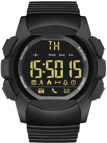 Orologi da esercizio, orologi intelligenti da uomo - Orologio sportivo da uomo con display a LED impermeabile fino a 100 m - Orologio digitale a calorie con pedometro, Smartwatches portatili p