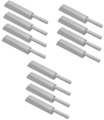 CANIGHT 12 Stk handhaben ersatzteile für gartenmöbel schranktür scharnier door knob Schranktürmagnete magnetischer Türverschluss Schranktür-Rebounder Schrank Druckriegel Plastik Light Grey