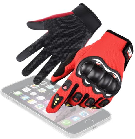2 PCS Gants Mot,gants de moto Écran Tactile Plein-Doigt Respirant pour Homme et Femme, Gants de Course Motocross Scooter Anti-Glissant, Conviennent Motos et au Scooter,simracing gant scooter