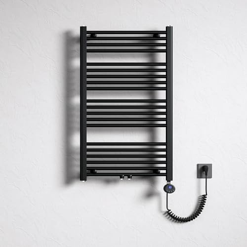Mai & Mai Badheizkörper Handtuchheizkörper 60x100 cm matt Anthrazit | Badheizung Heizkörper bad mit Heizstab 600W, Handtuchwärmer für Strom, Röhrenheizkörper Seitenanschluss
