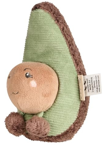 Sterntaler Spielzeug Avocado - Stoffspielzeug für Baby und Kinder aus kuschligem Flausch und Cord - Spielzeug gefüllt mit Polyesterwatte - treuer Begleiter zum Entdecken, Kuscheln & Spielen, steingrün