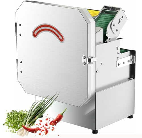 Cortador de verduras eléctrico comercial, 200 W y 700 BPM de alta velocidad, para cortar eficientemente ajo, jengibre, pimienta, patata, pepino, ideal para cocinas profesionales y preparación de