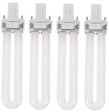 TOVINANNA Lampada per Manicure Gel Uv 12W 4 Pezzi Tubo Lampada Asciuga Unghie Leggero e Compatibile per Essiccazione Smalto
