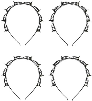 GIFANEO Lot de 4 Serre-Têtes avec Pinces,Bangs Hairpin,Double Bangs coiffure épingle à cheveux,Bandeau à cheveux antidérapant,Double couche,Épingle à Cheveux Pour femmes et filles