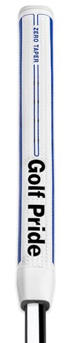 Golf Pride Zero Taper Putter Grip, Blue, Medium | Parallel Style Design for Consistent Hand Feel, Flat Paddle Horseshoe Shape, Dimpled Surface Texture, For Men and Women
