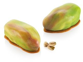 silikomart Stampo in Silicone Pistacchio 120 Accessori Professionali per Cucina e Pasticceria con Cutter ABS, 6 Cavità da 120 ml