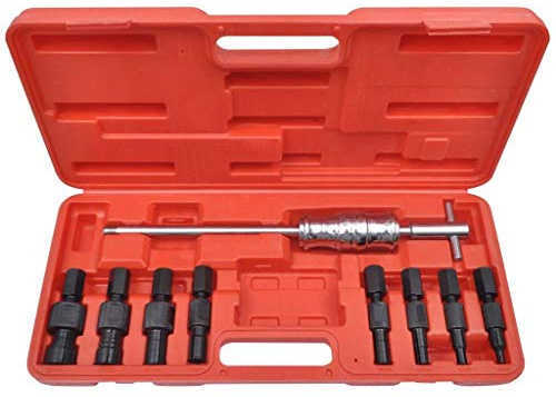 Extractor de cojinetes y rodamientos internos ciegos con martillo deslizante 8 a 32 mm, 9 piezas. Perfecto motos, bicis y vehiculos pequeños