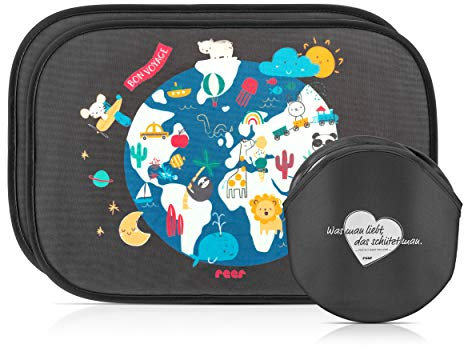 reer TravelKid Sun - protezione solare per l'auto, Nero