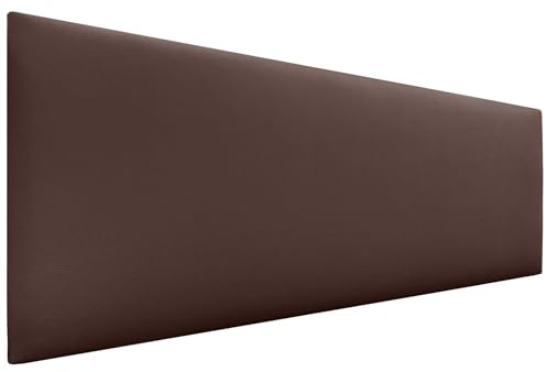 DHOME Kopfteil aus Kunstleder oder Stoff AQUALINE - Glatt Mit Beinen, Gepolstert, Luxusbett (Kunstleder Schokolade, 145cm für Betten 120/135/140)