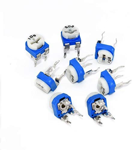 E-Projects - 100k Ohm Variable Resistor Trimmer Pot, Top Adjustment Potentiometer (Pack of 25)