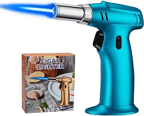 Butane Torch, ibforcty Refillable Culinary Cooking Torch Kitchen Blow Torch Lighter with Safety Lock Adjustable and Lock Flame (Butane Gas not Included)