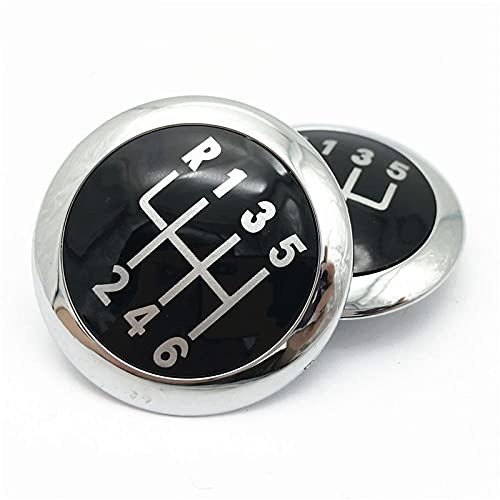Pomo de cambio de marchas de 5/6 velocidades, tapa con emblema, palanca, palanca, mango de lápiz apto para Volkswagen VW Passat B6 2005-2011, accesorios de estilo de coche-6_Speed