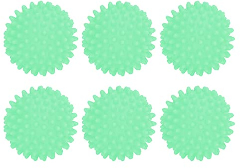 Boules de sèche-linge, 6 boules de lavage réutilisables, les vêtements sortiront doux, moelleux, moins de rides et moins d'électricité statique, alternative à l'assouplissant naturel(vert)
