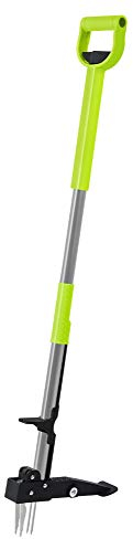 Gardtech Unkrautstecher Ergonomie 118cm Aufstehen Unkrautabzieher mit langem Griff 4-Klauen Leichter Manueller Unkrautstecher für Garten