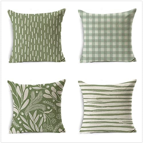 Kissenbezug 35x35cm 4er SetBoho Wohnzimmer Outdoor Deko, Schlafzimmer Zimmer Dekor Kissenhülle Kissenbezüge mit Verstecktem Reißverschluss, Couchkissen, Sofakissen Weinachten Böhmische Geometrie