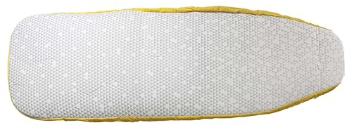 vhbw Bügeltischbezug kompatibel mit Kärcher SI 4 EasyFix Premium Iron, SI 4 Iron Bügelbrett, Aktiv-Bügeltisch - Bügelbrettbezug, Gelb, Weiß