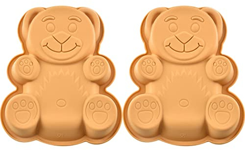 Wenxiaw Silikon Backform Teddybär Bärchen Backform Backform Bär Groß für Eindrucksvolle Kreationen, Teddy Kuchenbackform Für Geburtstage Partys Hochzeiten Und Andere Anlässe