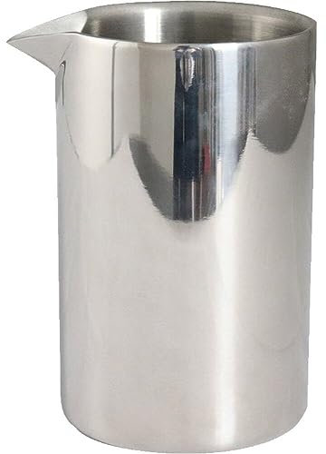 Wudaizhi Edelstahl-mischglas, Cocktail-mischglas Doppelwand Blütenbecher Bar Kaffeewerkzeug Für Home Bar Barkeeper 580ml