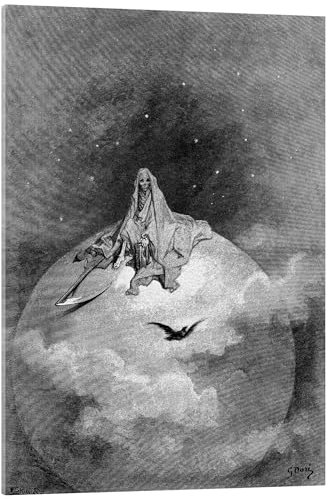 Posterlounge Der Rabe Acrylglasbild von Gustave Doré 60 x 80 cm Schwarz-Weiß Wandbilder Wanddeko