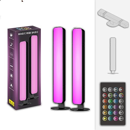 BIGFOX Barras de Iluminación LED RGB - 4 Múltiples Experiencias Ajustables Color 16 RGB, Lampara Gaming, Luz de Humor, Inteligentes Flow Light Bar para PC, TV, Decoración