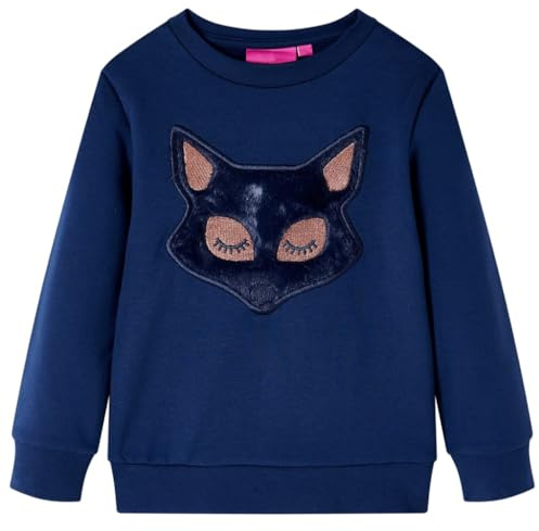 Tröja för barn marinblå 140, barnkläder, tröja för barn, rundhalsad tröja, topp för barn, bomullströja, pullover-tröja, långärmad tröja