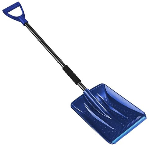 Pala da giardino, comoda pala per rimuovere la neve, comoda pala da neve per auto con manico a forma di D, grande pala da neve multifunzionale, pala da casa per campeggio, attività all'aperto,