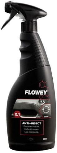 Flowey 2.1 Insektenentferner Anti Insect - Fliegenentferner Insektenreiniger - Insekten Löser für Auto Motorrad & LKW - Bug Off Spray 500ml