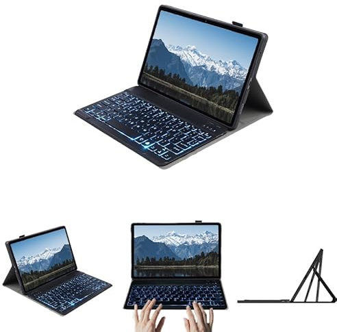 leleyo Backlit Keyboard Case for Samsung Galaxy Tab S6 10.5 inch Smart Cover Magnetic with Backlight Removable Wireless Bluetooth Keyboard for Tablet Samsung Galaxy Tab S6, Black