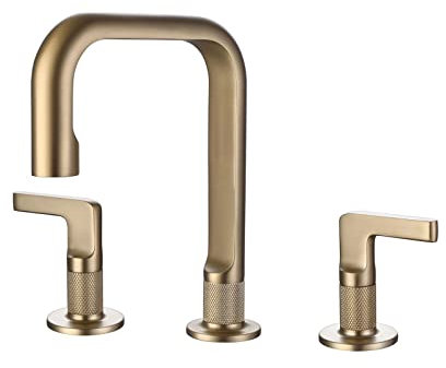 Grifo para lavabo de baño, grifo de baño extendido, grifos de baño compatibles con lavabo de 3 orificios, grifo mezclador de lavabo de latón con doble manija, grifo de lavabo de tocador de lujo