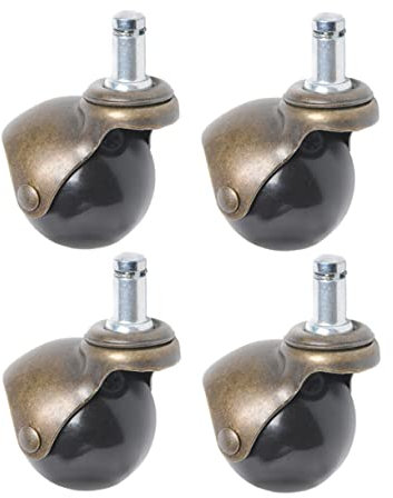 GLEAVI 4pcs Ball Caster Swivel Caster Wheel Antique for Moving Furniture Chair Desk Heavy Duty