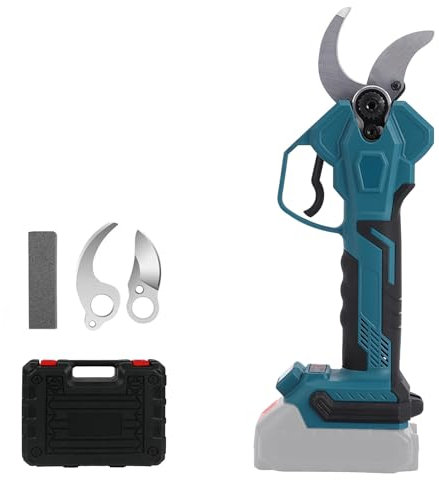 Troncarami a batteria per batteria Makita da 18 V, diametro di taglio massimo 40 mm, 4 larghezze regolabili, cesoie elettriche con display LCD, cesoie elettriche per rami, arbusti, tronchi (senza