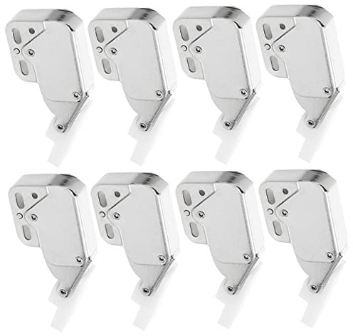 Loquet à Pousser pour Ouvrir la Porte D’armoire, 8pcs Argenté