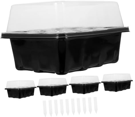 CIYODO Vassoio per Coltivazione in Serra 12 Fori di Draining Contenitore Nutrizionale Riutilizzabile Vassoio in Plastica Semplice E Pratico