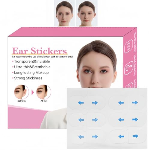 30Pcs Cosmetic Ear Corrector,Solve Big Problem with E/ar Stickers,Invisible E/ar Corrector Adults,Tape for Earrings,Stickers for Fixing Protruding Ear,Clear E/ar Support Patches,Easy to Use