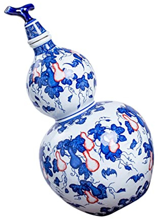 TOGEVAL Botella de Cerámica para Licor Sellada Tarro Portátil para Vino Jarra Vacía de Porcelana Azul y Blanca Almacenamiento Seguro y Decoración Artística para Hogar