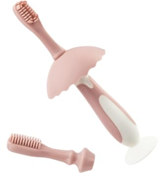Anneome Cartoon Pinguin Silikon Zahnbürste für Weiche Borsten Sanfte Reinigung Zahnfleischs und Mundes Bpa Frei Sicherer Zahnpflege Helfer für Junge Mädchen und Kleinkinder Rosa