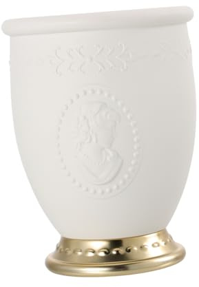 OUNONA Organizador de Escritorio Almacenamiento de Cosméticos y Artículos Varios Acrílico Blanco para Taza Delicada y Creativa Brochas de Maquillaje y Rubor
