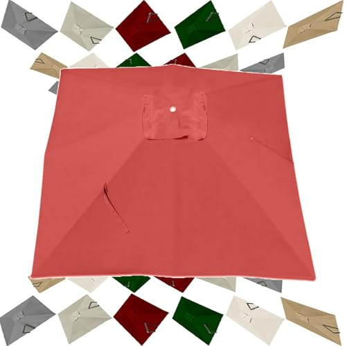 Tettoia di ricambio per 4 ombrelloni da giardino, tessuto impermeabile per ombrelloni da mercato, patio, bordeaux, adatta a 3 ombrelloni da tavolo offset (3 x 3 m)