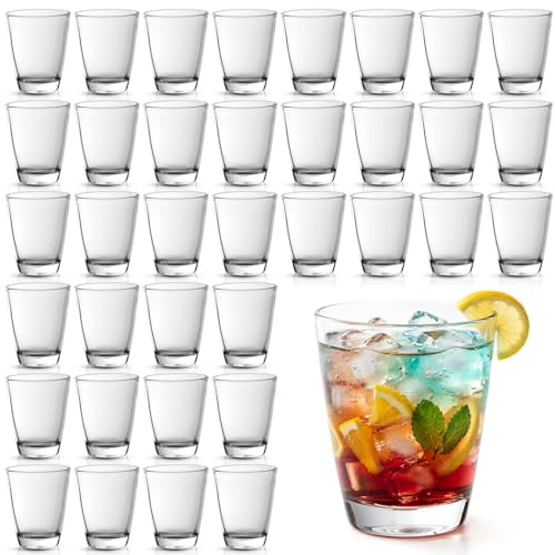 Shot Glasses Set of 36, 30ml Heavy Base Glasses for Tequila & Vodka | 30ml heavy base shot glasses for tequila, vodka, cocktails, parties and home bars