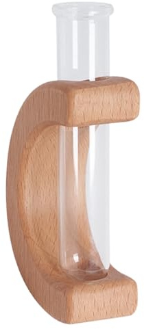 Genérico Magnetische Vase für Kühlschrank, Reagenzglas mit Magneten, magnetischer Pflanzenständer | Blumendekoration aus Holz für Küche, Schreibtisch, Arbeitsplatte