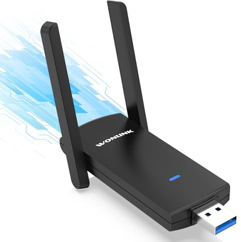 WONLINK AC1300Mbps Adaptador WiFi USB para PC Doble Banda 5G/2.4G